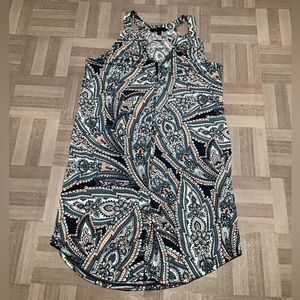 .Banana Republic sleeveless blue paisley sleeveless dress. XS